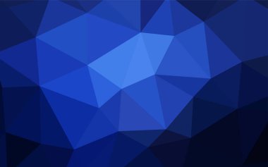 Koyu mavi vektör soyut mozaik arka plan. Poligonal illüstrasyon parlayan, hangi üçgen oluşur. Senin arka plan için dokulu deseni.