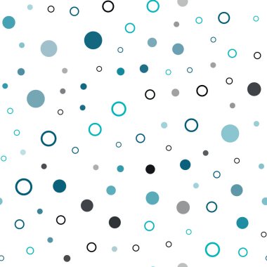 Koyu mavi vektör disklerle sorunsuz doku. Kabarcıkları ile soyut tarzda bulanık dekoratif tasarım. Desen tasarım kumaş, duvar kağıtları.