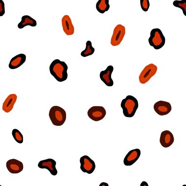 Işık kırmızı vektör sorunsuz zemin noktalar ile. Kabarcıkları ile soyut tarzda bulanık dekoratif tasarım. Duvar kağıdı, kumaş üreticileri için modaya uygun bir tasarım.