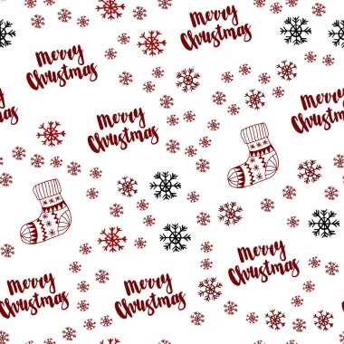 Koyu kırmızı vektör buz kar taneleri, toplar, çorap, eldiven ile sorunsuz şablonu. Renkli resimde Noel tarzda parlayan. Tekstil, kumaş, duvar kağıtları için tasarım.