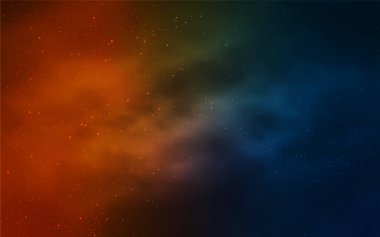 Koyu mavi, sarı vektör desen ile gece gökyüzü yıldız. Gökyüzü yıldızlarla illüstrasyon soyut şablonunda parlayan. Desen fütüristik reklam, kitapçıklar için.