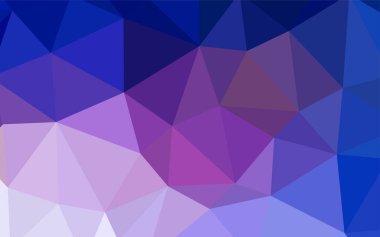 Koyu pembe, mavi degrade üçgenler şablon vektör. Noktalı resim stili üçgenler ile yaratıcı çizimde. Web siteniz için köşeli tasarım.