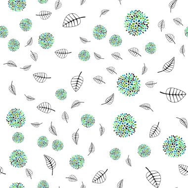 Karanlık çok renkli vektör yaprak, çiçek ile sorunsuz soyut tasarım. Glitter soyut resimde yaprak ve çiçek ile. Desen için modaya uygun Kumaş, duvar kağıtları.