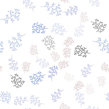 Dalları ile çok renkli vektör sorunsuz doğal arka plan ışık. Renkli resimde doodle tarzı yapraklar, dallar ile. Tekstil, kumaş, duvar kağıtları için tasarım.