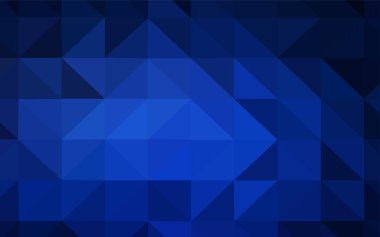 Koyu mavi soyut poligonal şablon vektör. Glitter soyut resim zarif bir üçgen ile. Tamamen yeni bir tasarım sizin broşürü.