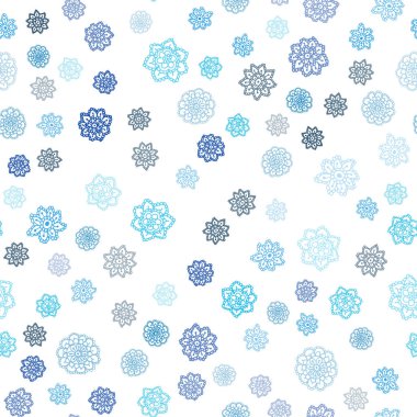 Koyu mavi parlak kar taneleri ile sorunsuz düzen vektör. Modern geometrik soyut Illustration kristalleri ile buz. Desen tasarım pencere panjur, perdeler.