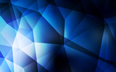 Koyu mavi vektör Çokgen arka plan. Renkli resimde üçgenler ile soyut tarzda. Afiş için tamamen yeni şablon.