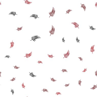 Yaprakları ile koyu kırmızı vektör sorunsuz doodle şablonu. Zarif bir parlak örnek yaprakları doğal tarzı ile. Duvar kağıdı, kumaş üreticileri için modaya uygun bir tasarım.