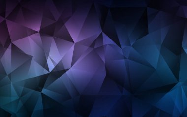 Koyu pembe, mavi poligonal tarzı desen vektör. Üçgen doğa tarzı ile güzel illüstrasyon. Akıllı tasarım, iş reklam için.