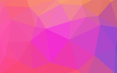 Hafif pembe, kırmızı vektör düşük poli kapak. Üçgenler ile renkli resimde parlayan. İşiniz için en iyi üçgen tasarım.