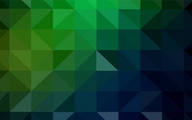 Hafif mavi vektör üçgen mozaik kapak. Üçgenler ile modern soyut resim. Web siteniz için köşeli tasarım.