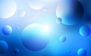 Hafif mavi vektör zemin noktalar ile. Kabarcıkları ile soyut tarzda bulanık dekoratif tasarım. Reklam, poster, afiş, Web sitenizin için yeni tasarım.