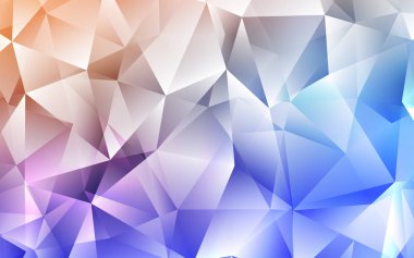 Açık mavi, vektör şablonu ile kristalleri, üçgenler sarı. Üçgenler ile soyut degrade illüstrasyon. En iyi tasarım, reklam, poster, afiş için.