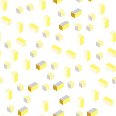Koyu sarı vektör dikdörtgenler ile kesintisiz, izometrik arka plan. Glitter soyut resim dikdörtgen şekiller ile. Doku pencere panjur, perdeler için.