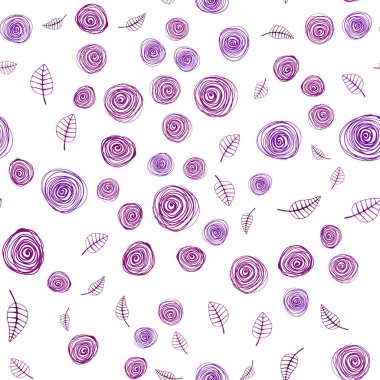 Koyu pembe vektör yaprak ve çiçek ile sorunsuz zarif arka plan. Yaprak ve çiçek beyaz arka plan üzerinde gradyan ile. Tekstil, kumaş, duvar kağıtları için tasarım.