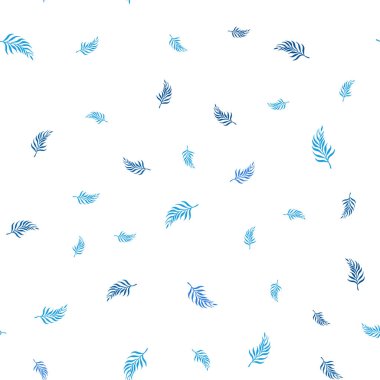 Koyu mavi vektör sorunsuz doodle arka plan yaprakları ile. Dekoratif illüstrasyon soyut şablonundaki karalamalar ile. Kartvizit, Web siteleri için şablon.