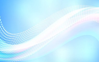 Noktalar, çizgiler ile ışık mavi vektör kapak. Bağlantı noktaları ve çizgileri renkli arka plan üzerinde tasarım yapın. Marka kitap için yeni şablon.