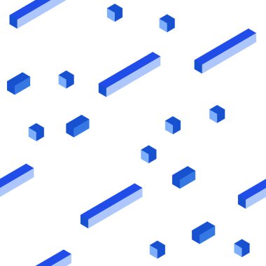 Rhombus ışık mavi vektör kesintisiz, izometrik şablonu. Dikdörtgenler renkli gradyan ile arka plan üzerinde. Kartvizit, Web siteleri için şablon.