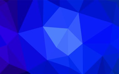 Koyu mavi vektör düşük poli düzeni. Gradyan ile poligonal soyut resim. Desen için bir marka kitabın zemin.