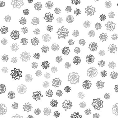 Koyu gri parlak kar taneleri ile sorunsuz düzen vektör. Dekoratif illüstrasyon kar soyut şablonundaki ile parlayan. Tekstil, kumaş, duvar kağıtları için tasarım.