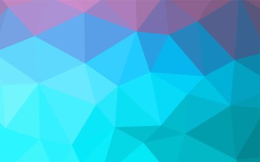 Açık Pembe, Mavi vektör soyut mozaik arkaplan. Origami stilinde gradyan ile yaratıcı geometrik illüstrasyon. Bir markanın arkaplanı için desen.