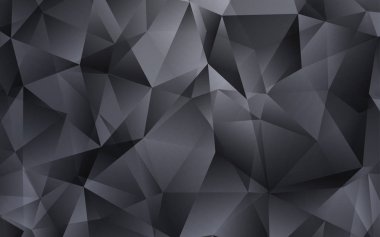 Kristaller, üçgen ışık gri vektör şablonu. İllüstrasyon renkli üçgenler dizi. İşletme reklam, kitapçıklar, broşürler için desen