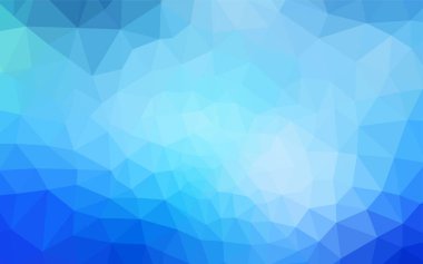 Hafif mavi vektör degrade üçgenler desen. Gradyan ile Origami tarzında yaratıcı geometrik şekil. İş tasarımınız için yeni stil.