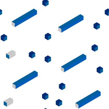 Çizgiler, dikdörtgenler ile ışık mavi vektör kesintisiz, izometrik düzeni. Dikdörtgenler ve kareler ile güzel illüstrasyon. Kartvizit, Web siteleri için şablon.