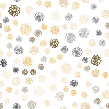 Xmas kar taneleri ile sorunsuz arka plan ışık turuncu vektör. Bulanık dekoratif tasarım kar ile xmas tarzında. Tekstil, kumaş, duvar kağıtları için tasarım.