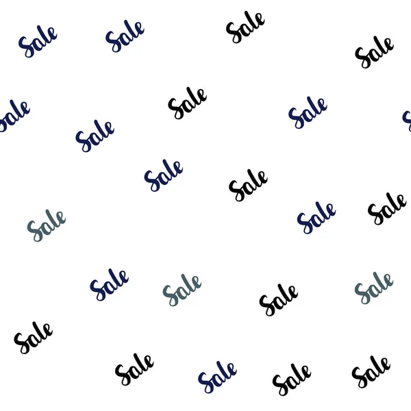 Dark Blue Vector Seamless Cover Symbols Sales Illustration Signs Sales — Stock Vector