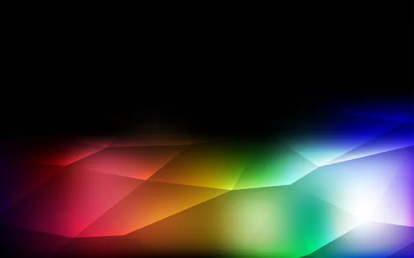 Pola Vektor Dark Multicolor Dalam Gaya Poligonal Ilustrasi Yang Indah - Stok Vektor