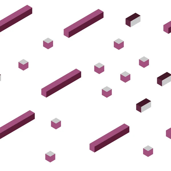Dark Pink Vector Sin Costuras Cubierta Isométrica Estilo Poligonal Hermosa — Vector de stock