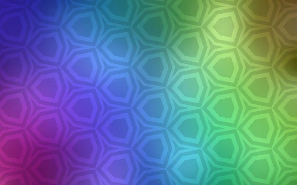 Agencement Vectoriel Multicolore Léger Avec Des Formes Hexagonales Illustration Avec — Image vectorielle