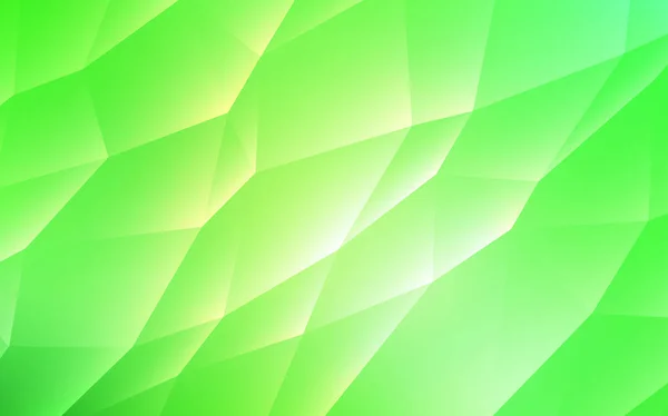 Capa Vetor Verde Claro Estilo Poligonal Triângulos Fundo Abstrato Com — Vetor de Stock