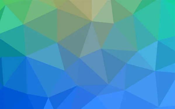 浅蓝色 绿色矢量闪闪发光的三角形盖 有创意的插图在半色调风格与三角形 品牌手册的新模板 — 图库矢量图片
