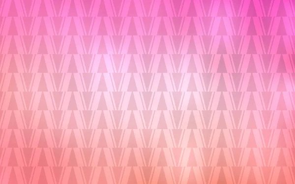 Hellrosa Vektorhintergrund Mit Dreiecken Linien Illustration Mit Einer Reihe Von — Stockvektor