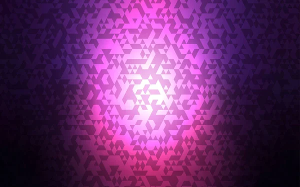 Темно Рожевий Векторний Шаблон Кристалами Трикутниками Сучасна Абстрактна Ілюстрація Різнокольоровими — стоковий вектор