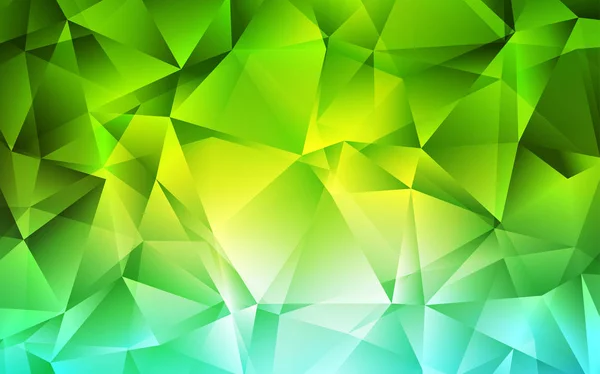 Hellgrüner Vektorhintergrund Mit Linien Dreiecken Abstrakte Gradienten Illustration Mit Dreiecken — Stockvektor