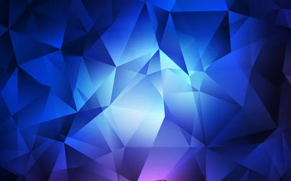 Modelo Vetor Blue Escuro Com Cristais Triângulos Triângulos Fundo Abstrato — Vetor de Stock
