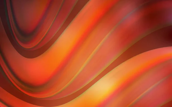 Светло Оранжевый Вектор Изогнутыми Кругами Сияющая Кривая Иллюстрация Мраморном Стиле — стоковый вектор