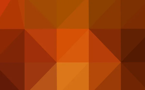 暗いオレンジ色ベクトル三角形モザイク カバー グラデーションでエレガントな明るい多角形の図 携帯電話の背景のテンプレート — ストックベクタ