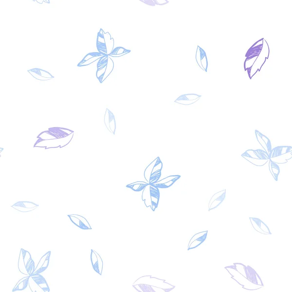 Rose Clair Bleu Vecteur Sans Couture Fond Doodle Avec Des — Image vectorielle