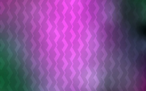 Світло Рожевий Зелений Векторний Візерунок Гострими Лініями Блискуча Кольорова Ілюстрація — стоковий вектор