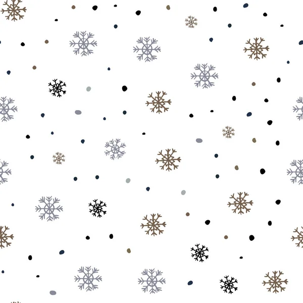 浅蓝色 红色矢量无缝模式与圣诞节雪花 五颜六色的装饰设计在圣诞节风格与雪 网站模板 — 图库矢量图片
