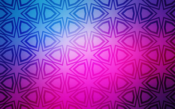 Светло Розовый Синий Векторный Фон Цветными Звездами Размытый Декоративный Дизайн — стоковый вектор