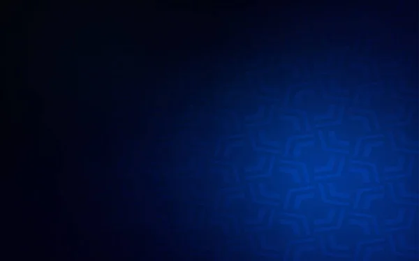 Темно Синий Векторный Узор Изогнутыми Кругами Размытый Геометрический Образец Градиентными — стоковый вектор
