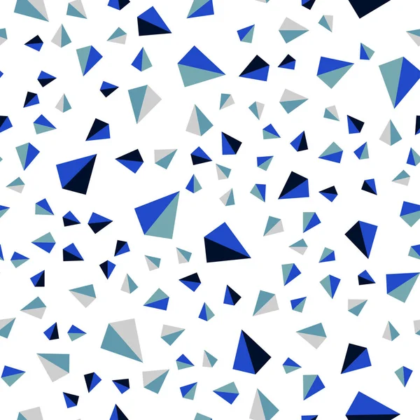 Light Blue Вектор Безшовний Ізометричний Шаблон Кристалами Трикутниками Абстрактна Градієнтна — стоковий вектор