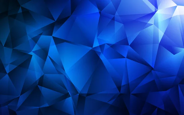 Layout Vetorial Blue Escuro Com Linhas Triângulos Ilustração Gradiente Abstrato — Vetor de Stock