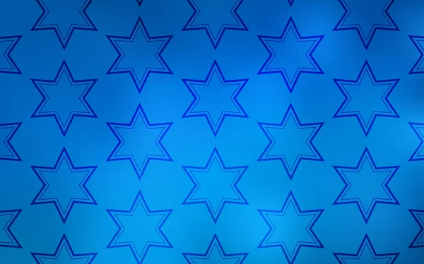 Agencement Vectoriel Bleu Clair Avec Étoiles Brillantes Design Décoratif Flou — Image vectorielle