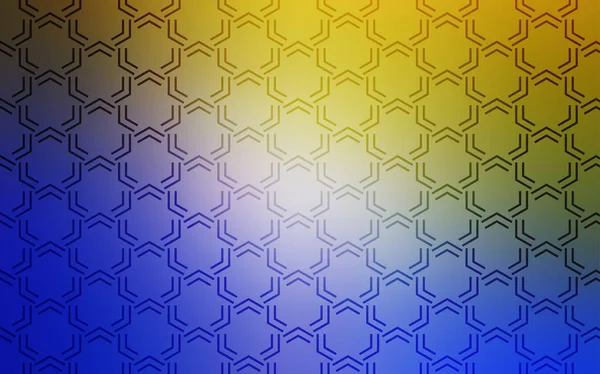 Kék Sárga Vektor Textúra Színes Vonalakkal Modern Geometriai Absztrakt Illusztráció — Stock Vector